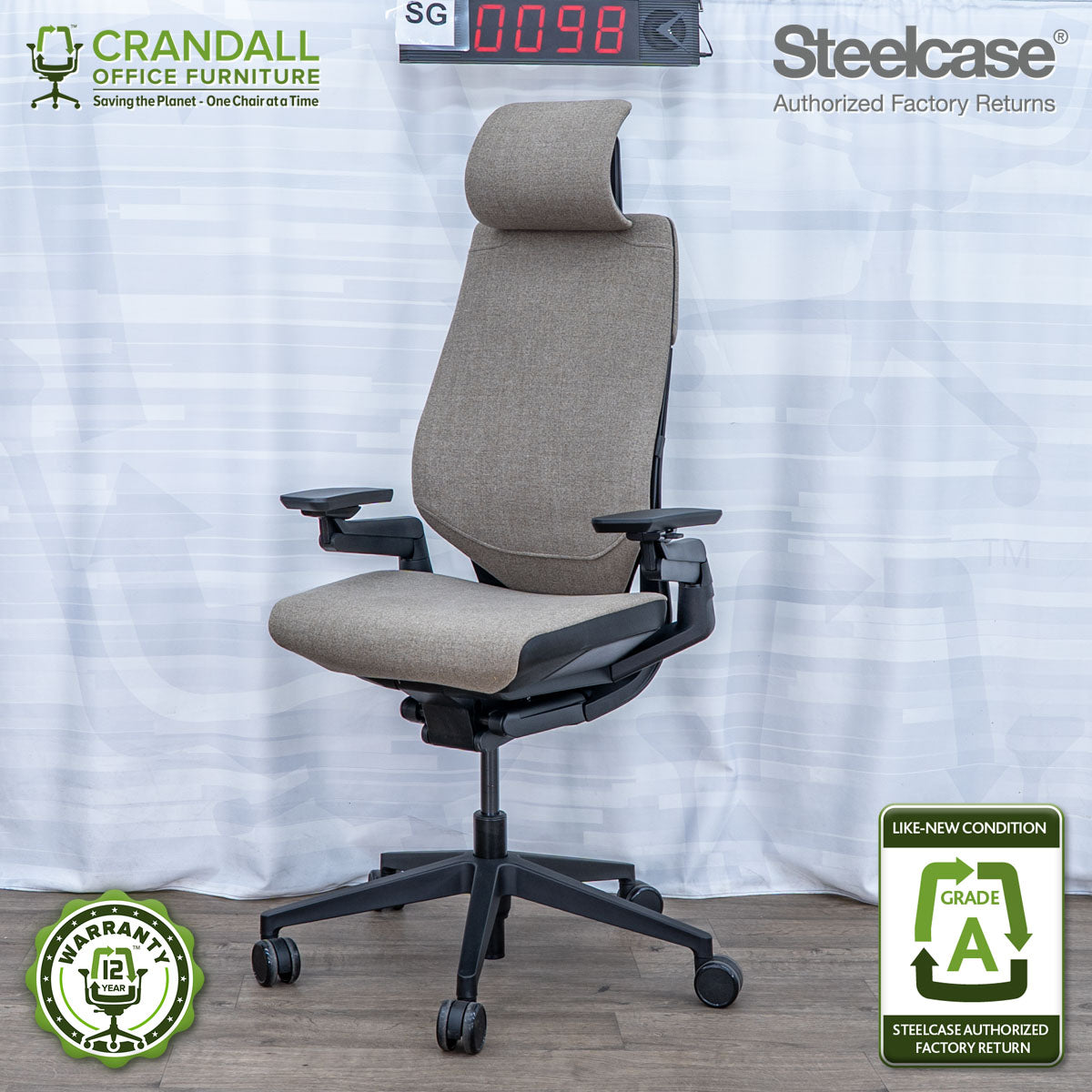 SG-0098 - Steelcase Gesture with Headrest - Grade A
