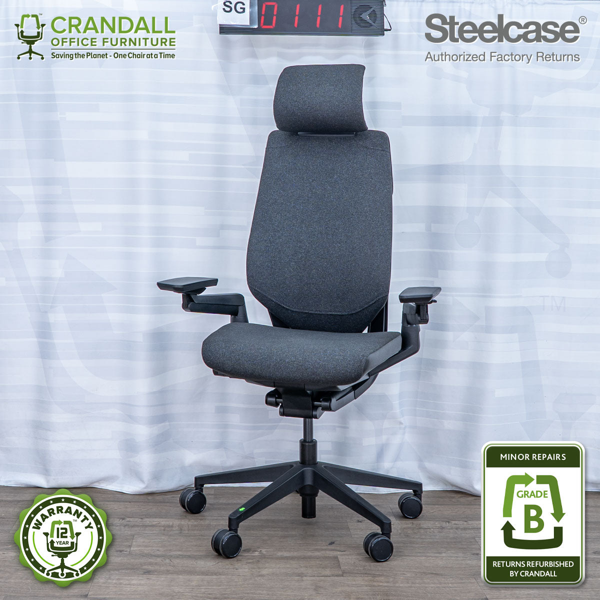 SG-0111 - Steelcase Gesture with Headrest - Grade B