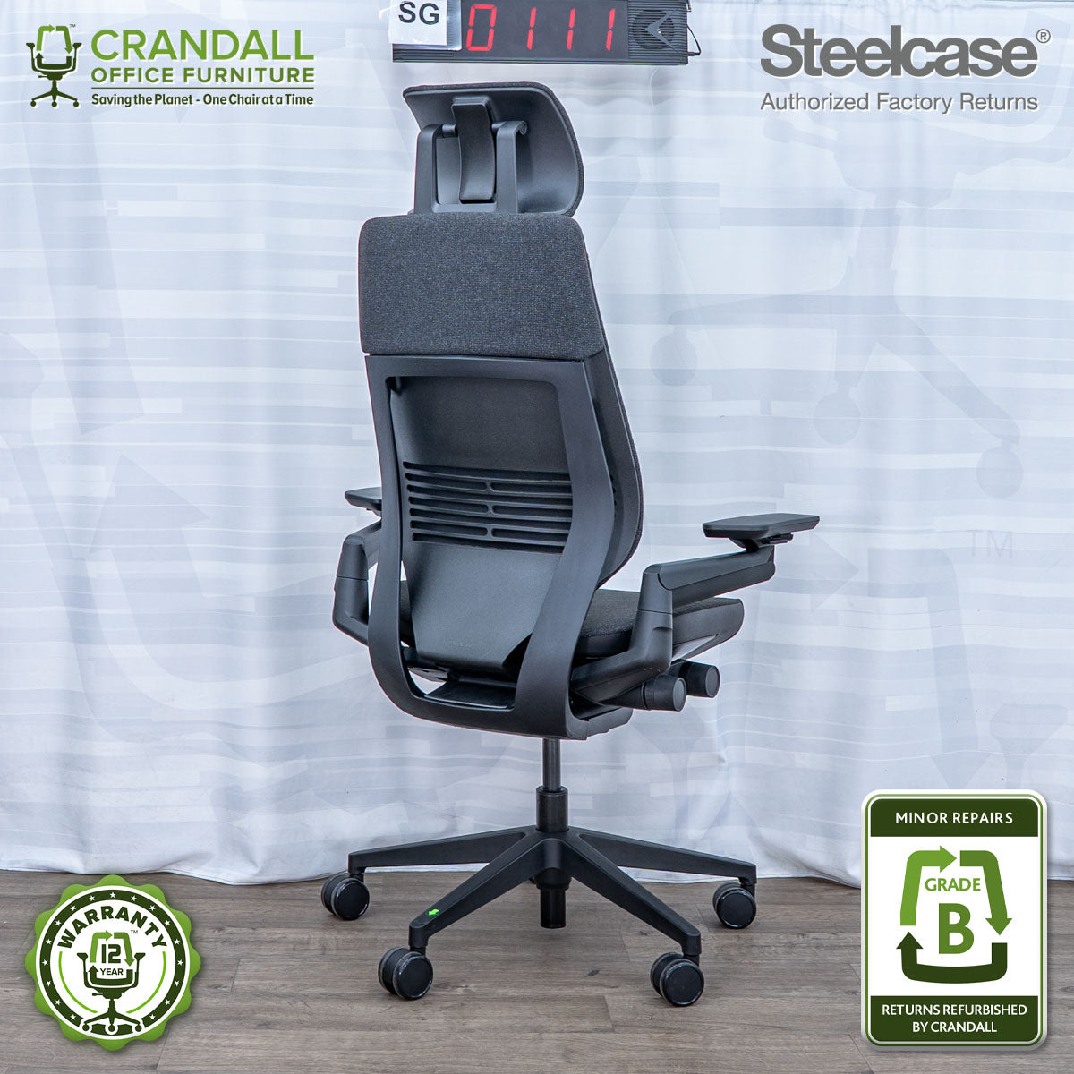 SG-0111 - Steelcase Gesture with Headrest - Grade B