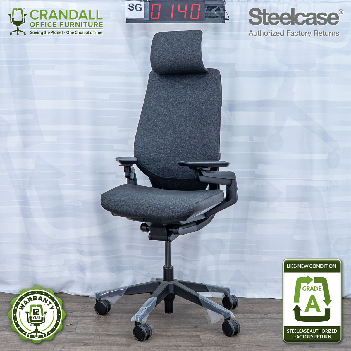 SG-0140 - Steelcase Gesture with Headrest - Grade A