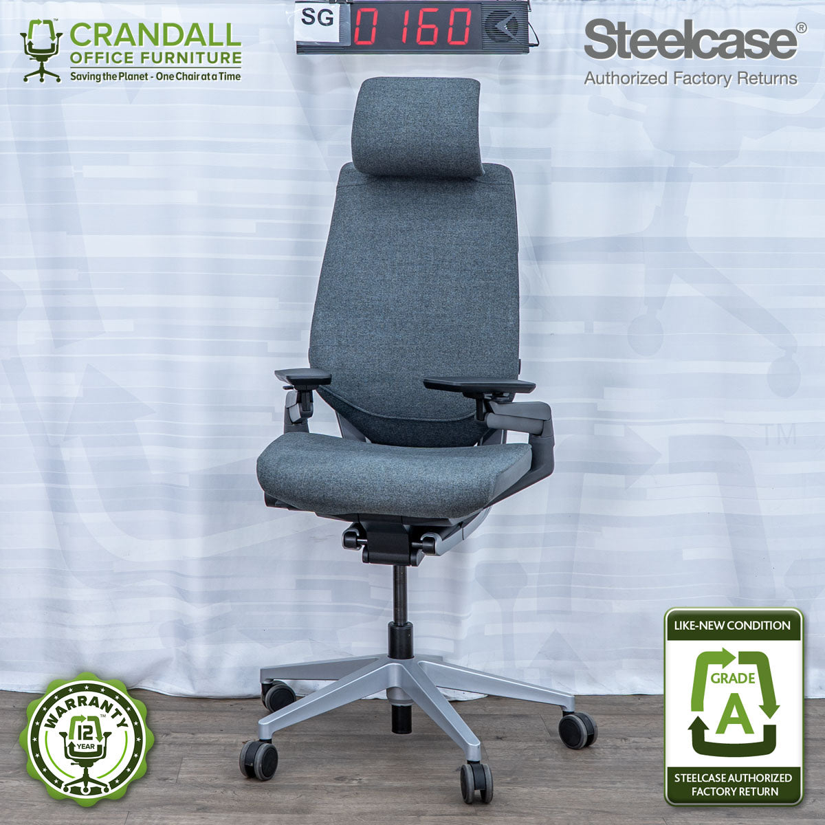 SG-0160 - Steelcase Gesture with Headrest - Grade A
