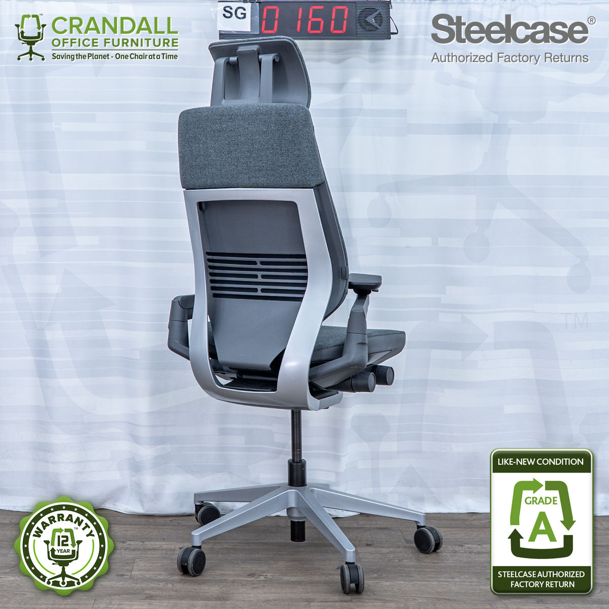 SG-0160 - Steelcase Gesture with Headrest - Grade A