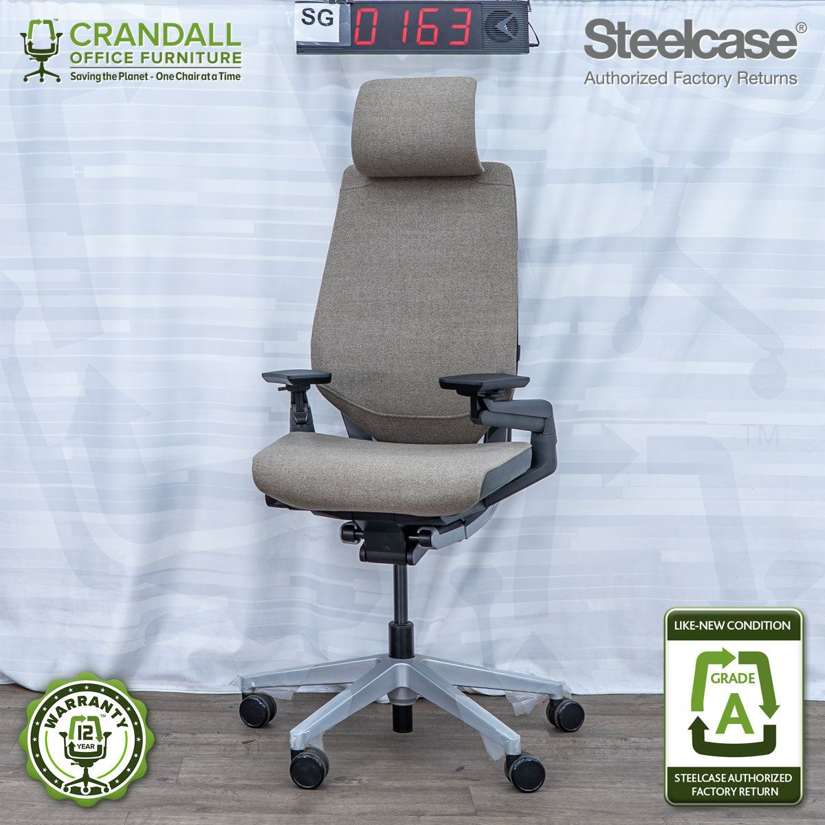 SG-0163 - Steelcase Gesture with Headrest - Grade A