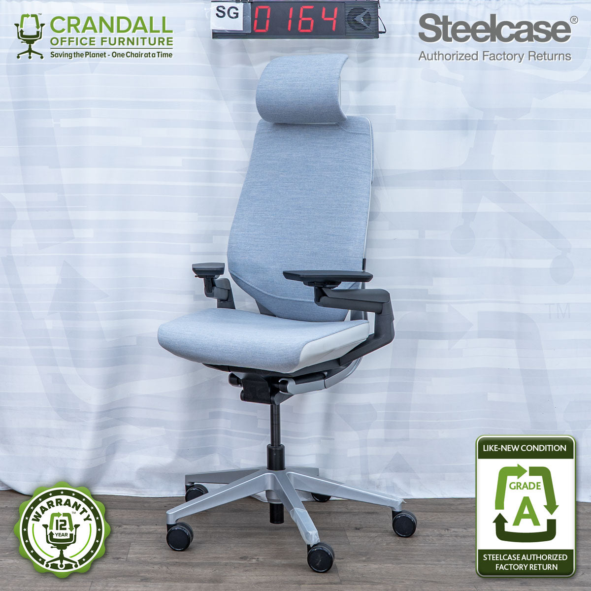 SG-0164 - Steelcase Gesture with Headrest - Grade A