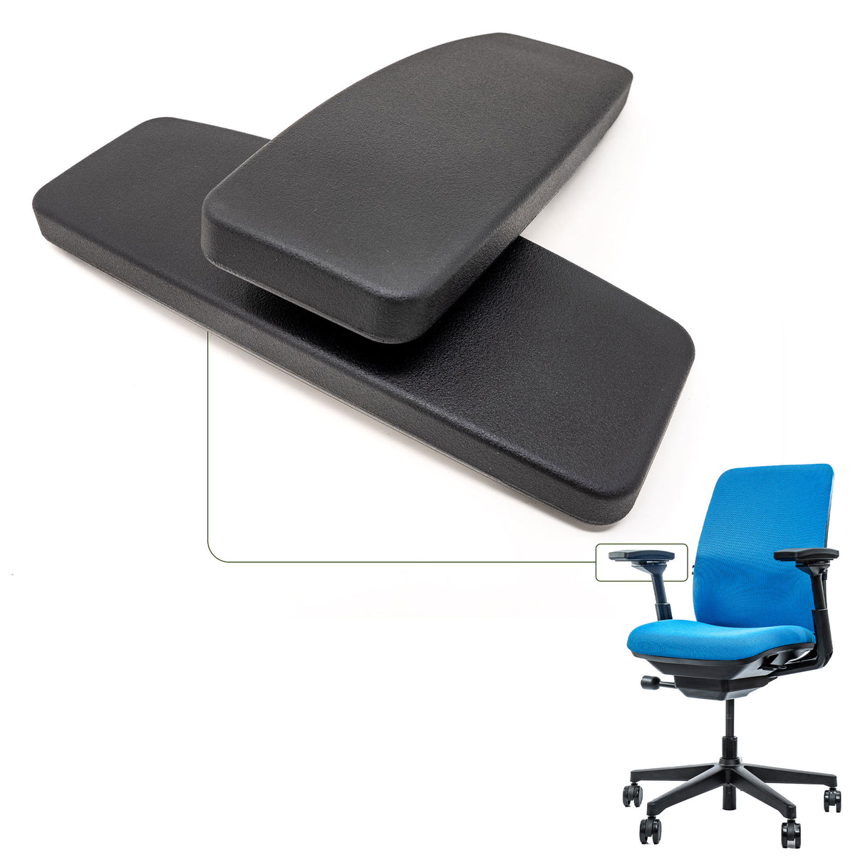 Steelcase 482 Amia Chair Arm Pads – Premium Replacement Armrests