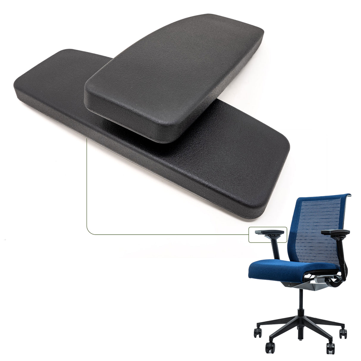 Steelcase 465 Think Chair Arm Pads – Premium Replacement Armrests