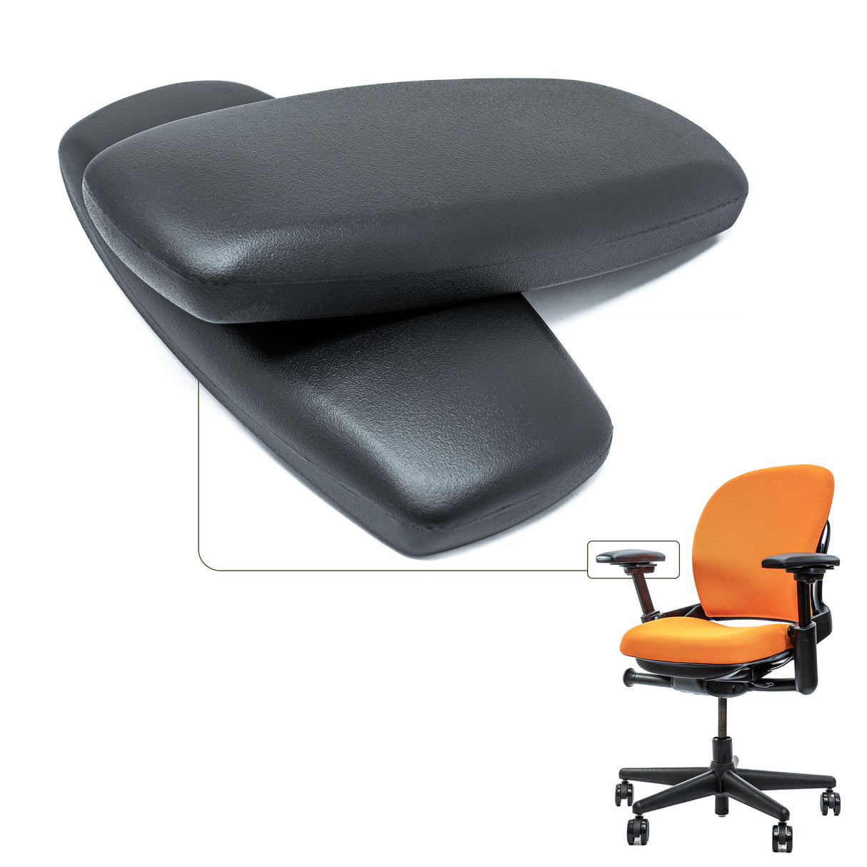 Steelcase 462 Leap V1 Chair Arm Pads – Premium Replacement Armrests