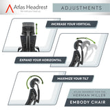 Atlas Headrest for Herman Miller Embody Chair - Premium Ergonomic Upgrade