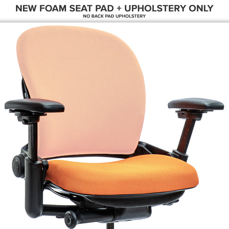 Steelcase Leap V1 (Seat Only) Upholstery Service + New Foam Seat Pad