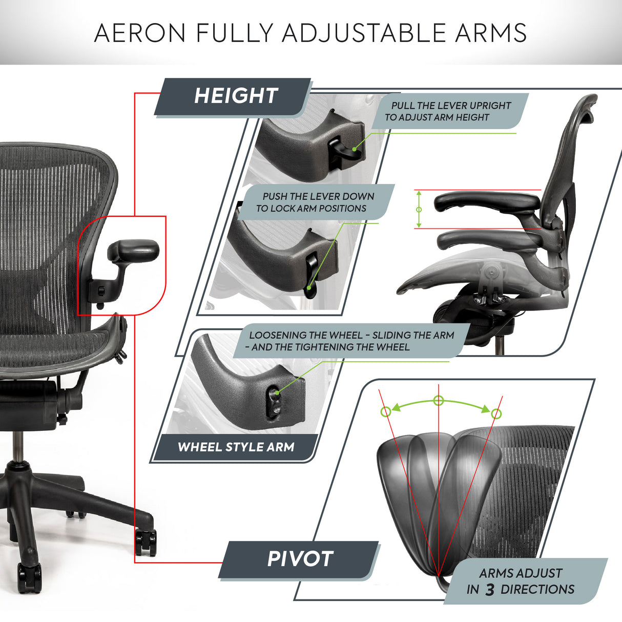 Herman Miller Aeron Classic Office Chair - Remanufactured by Crandall