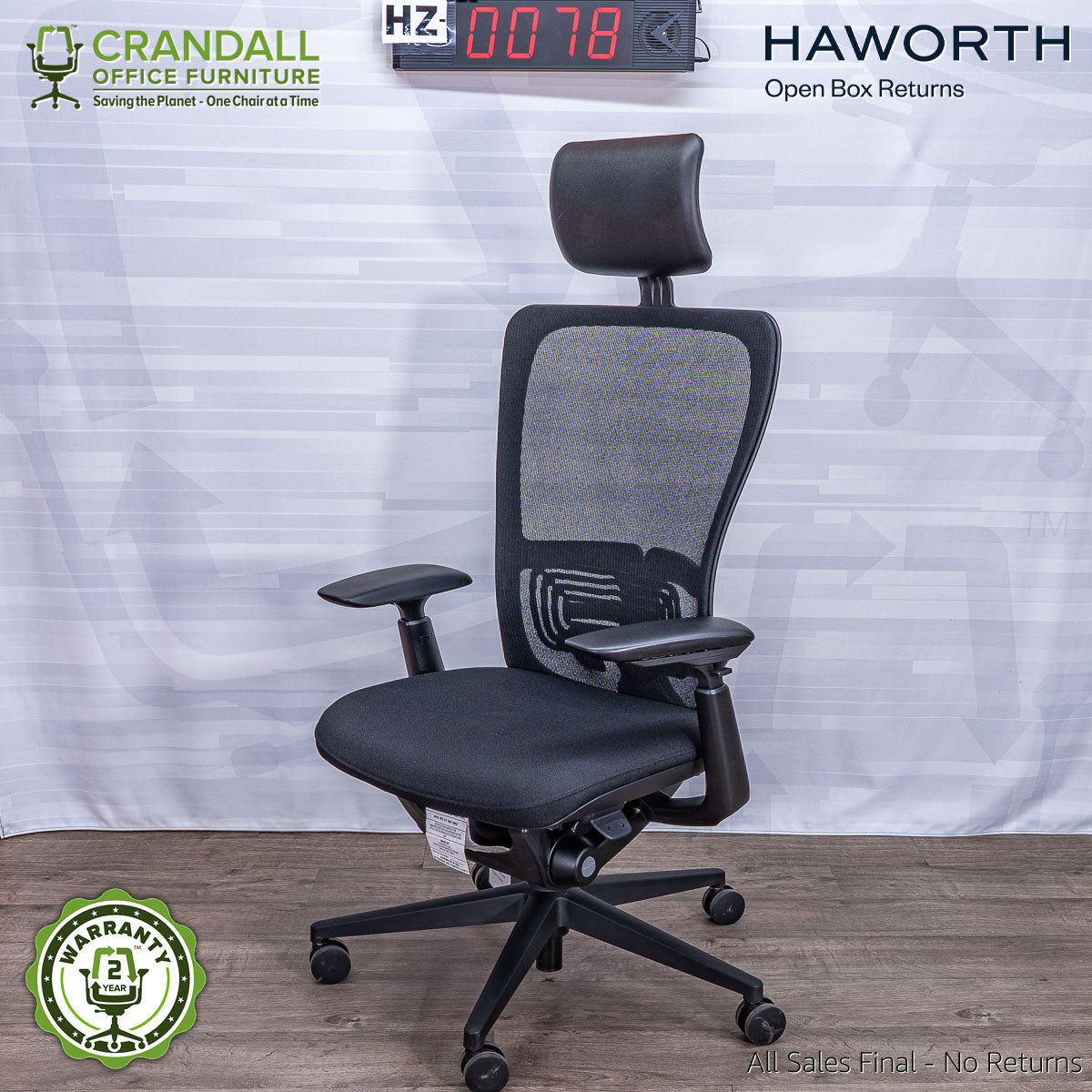 HZ-0078 - Haworth Open Box Zody with Headrest – Crandall Office