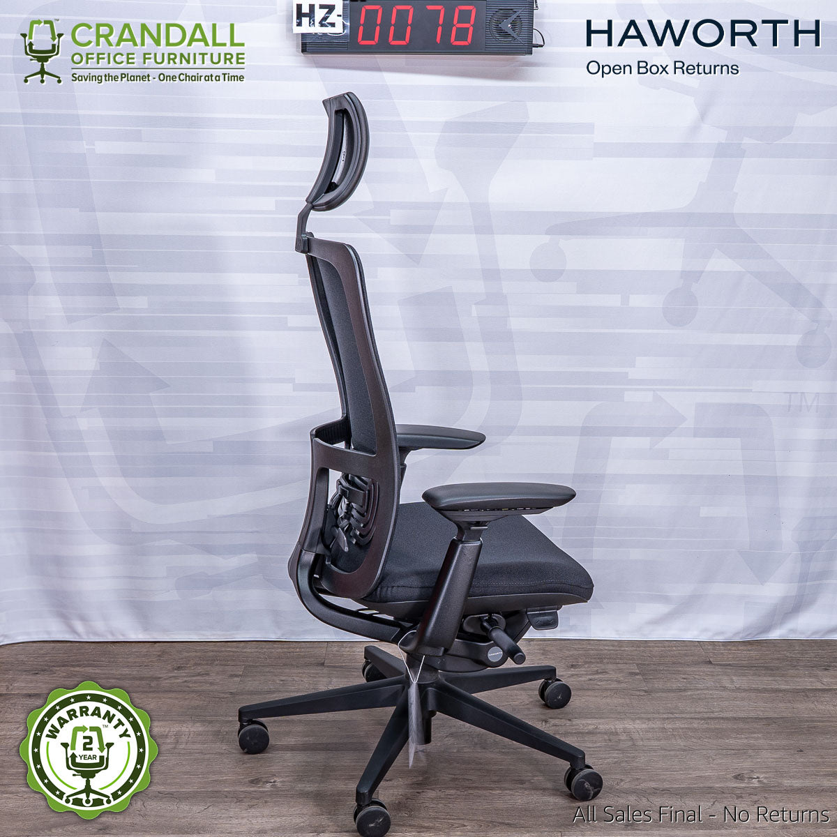 HZ-0078 - Haworth Open Box Zody with Headrest – Crandall Office