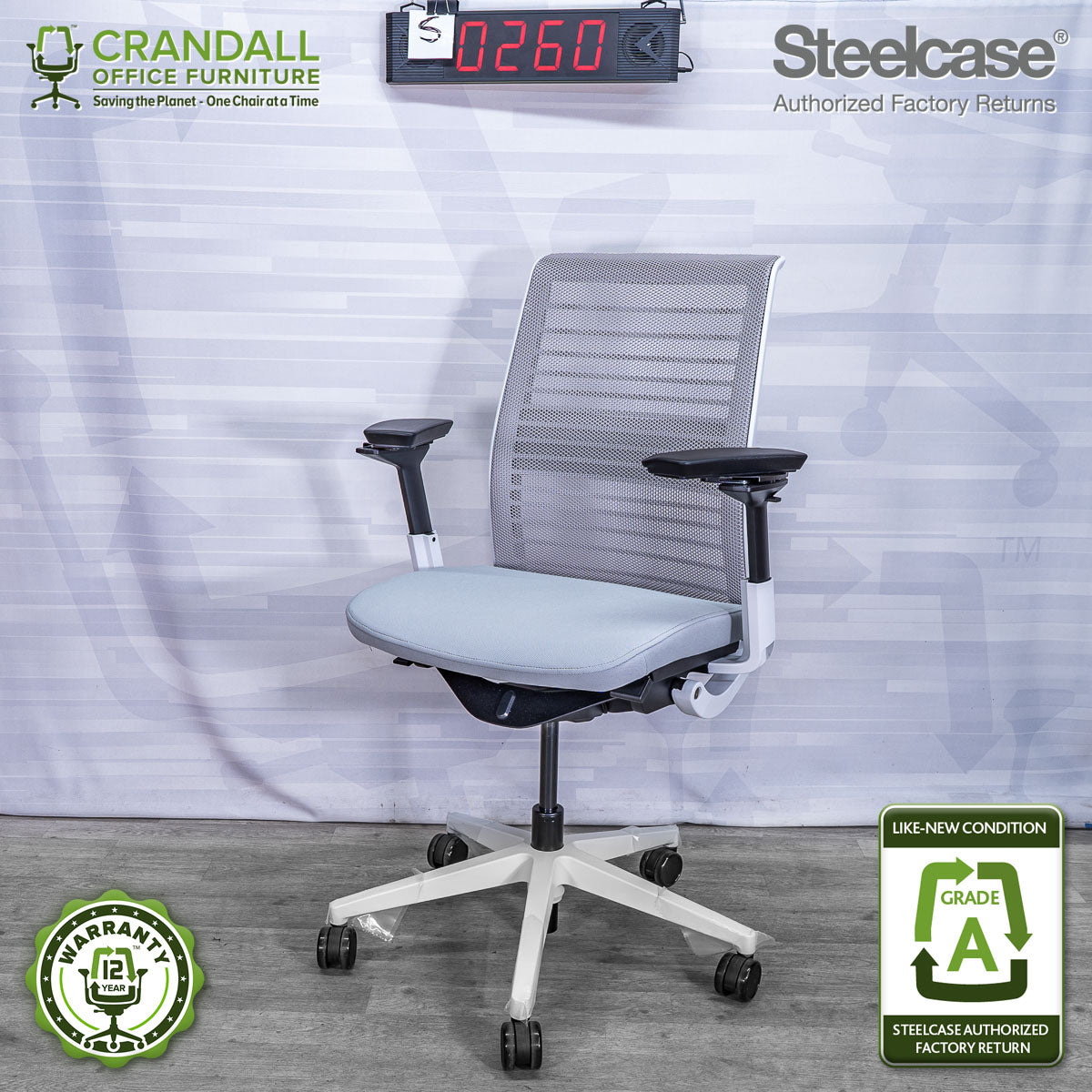 S-0260 - Steelcase V2 Think  - Grade A
