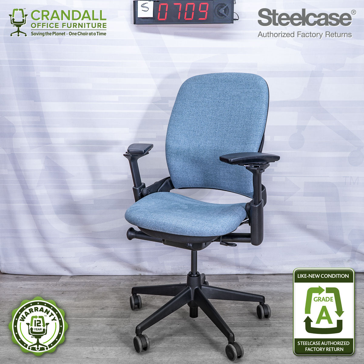 S-0709 - Steelcase V2 Leap - Grade A – Crandall Office Furniture