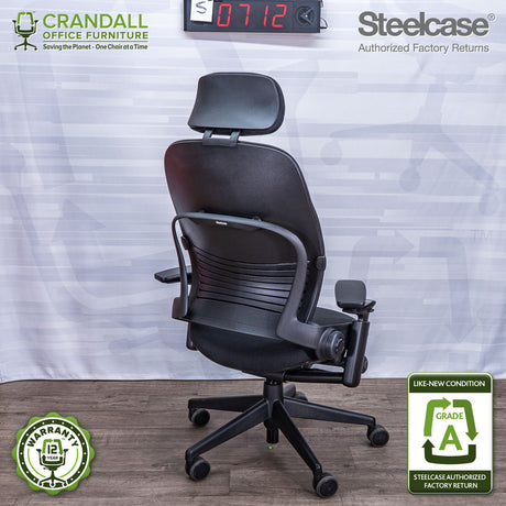 S-0712 - Steelcase V2 Leap with Headrest - Grade A