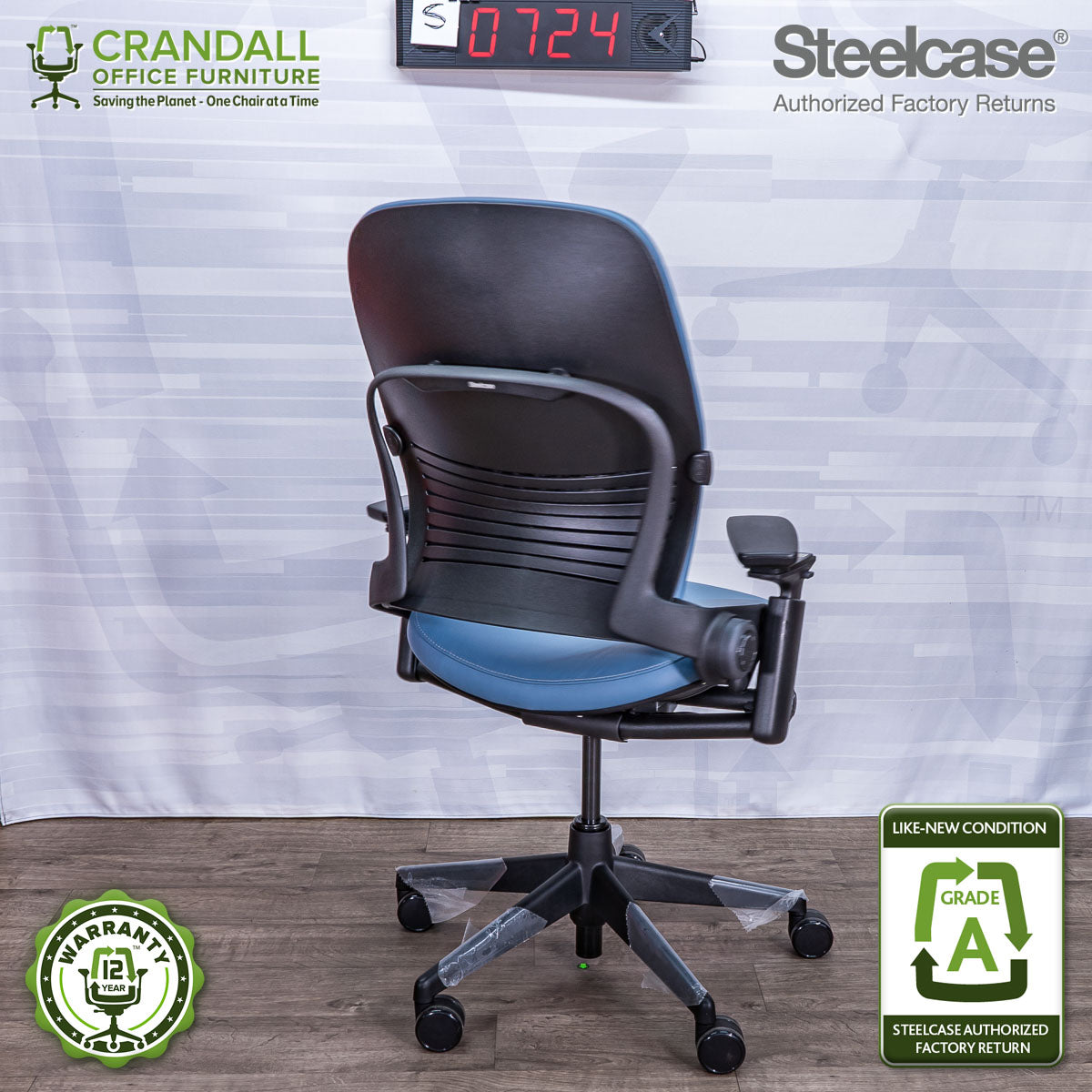S-0724 - Steelcase V2 Leap - Grade A – Crandall Office Furniture