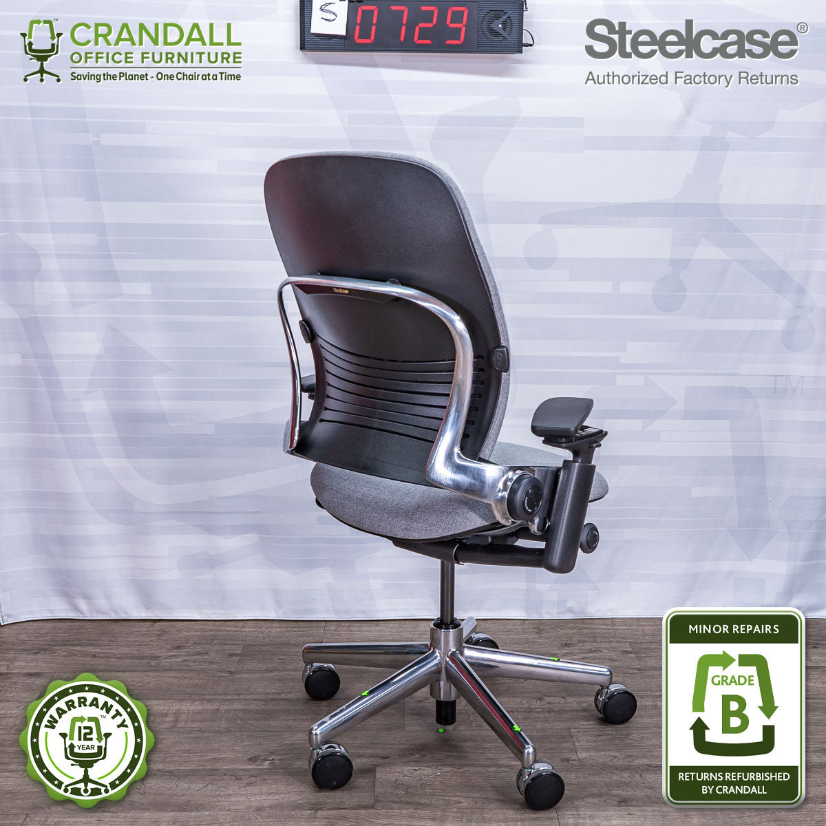 S-0729 - Steelcase V2 Leap - Grade B – Crandall Office Furniture