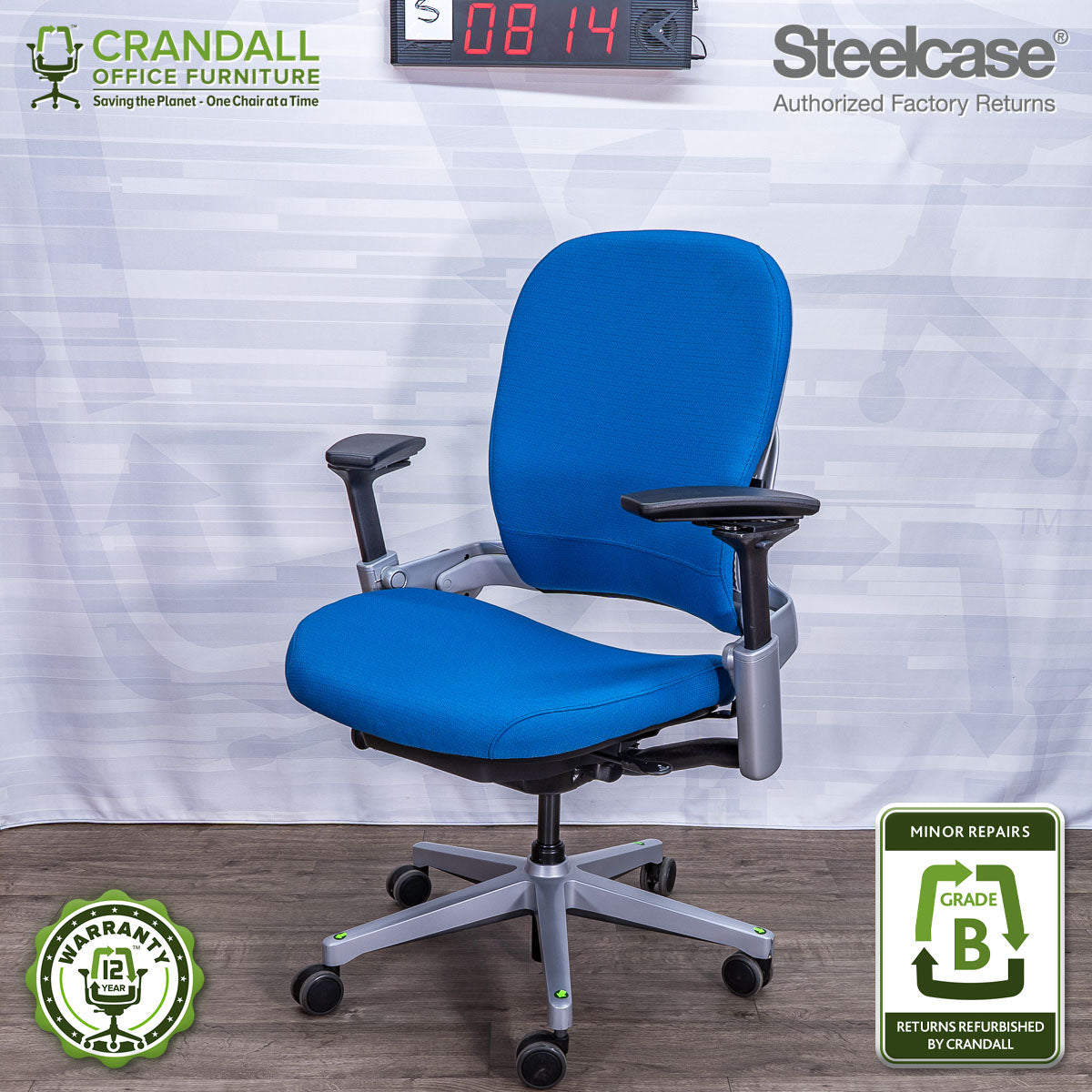 S-0814 - Steelcase Leap Plus - Grade B – Crandall Office Furniture