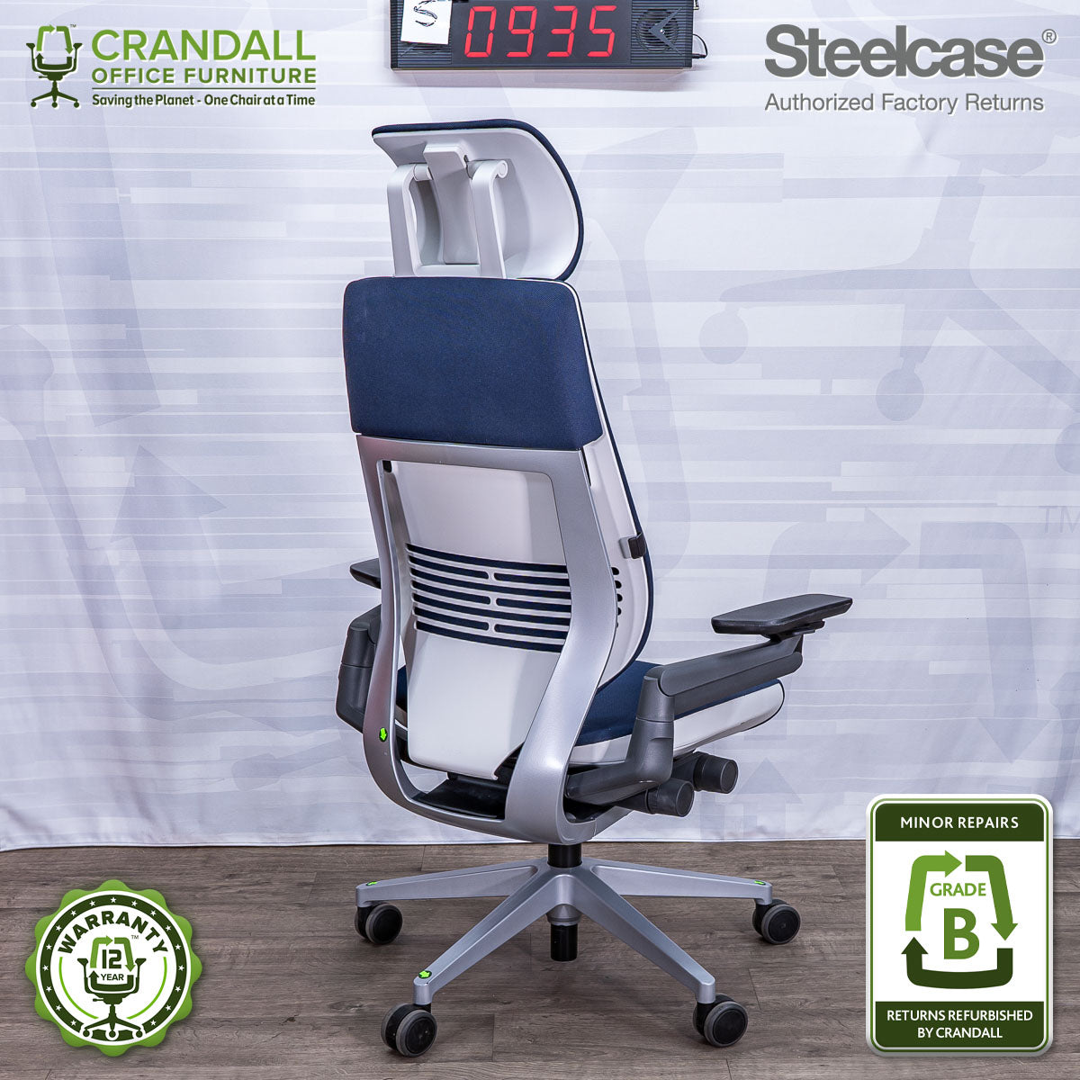 S-0935 - Steelcase Gesture with Headrest - Grade B