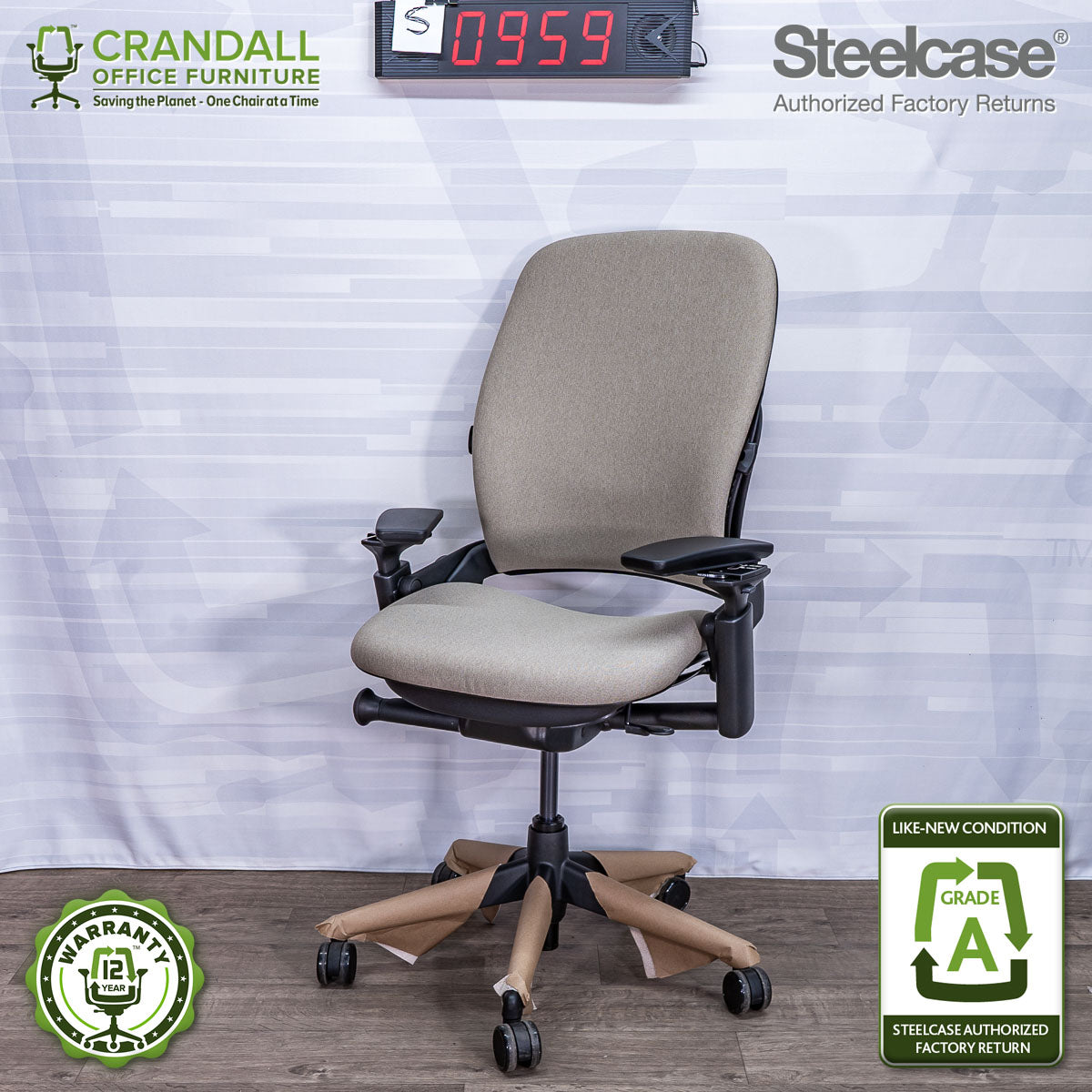 S-0959 - Steelcase V2 Leap - Grade A – Crandall Office Furniture