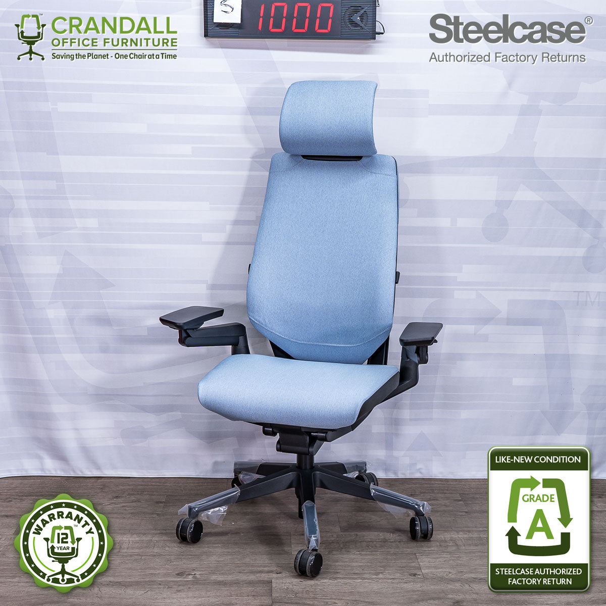 S-1000 - Steelcase Gesture with Headrest - Grade A