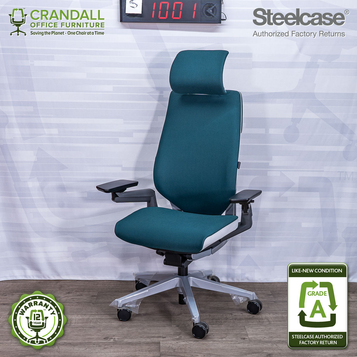 S-1001 - Steelcase Gesture with Headrest - Grade A