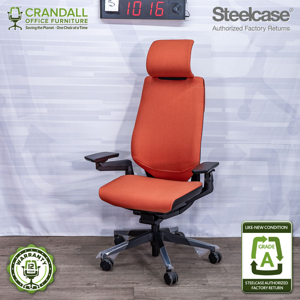 S-1016 - Steelcase Gesture with Headrest - Grade A