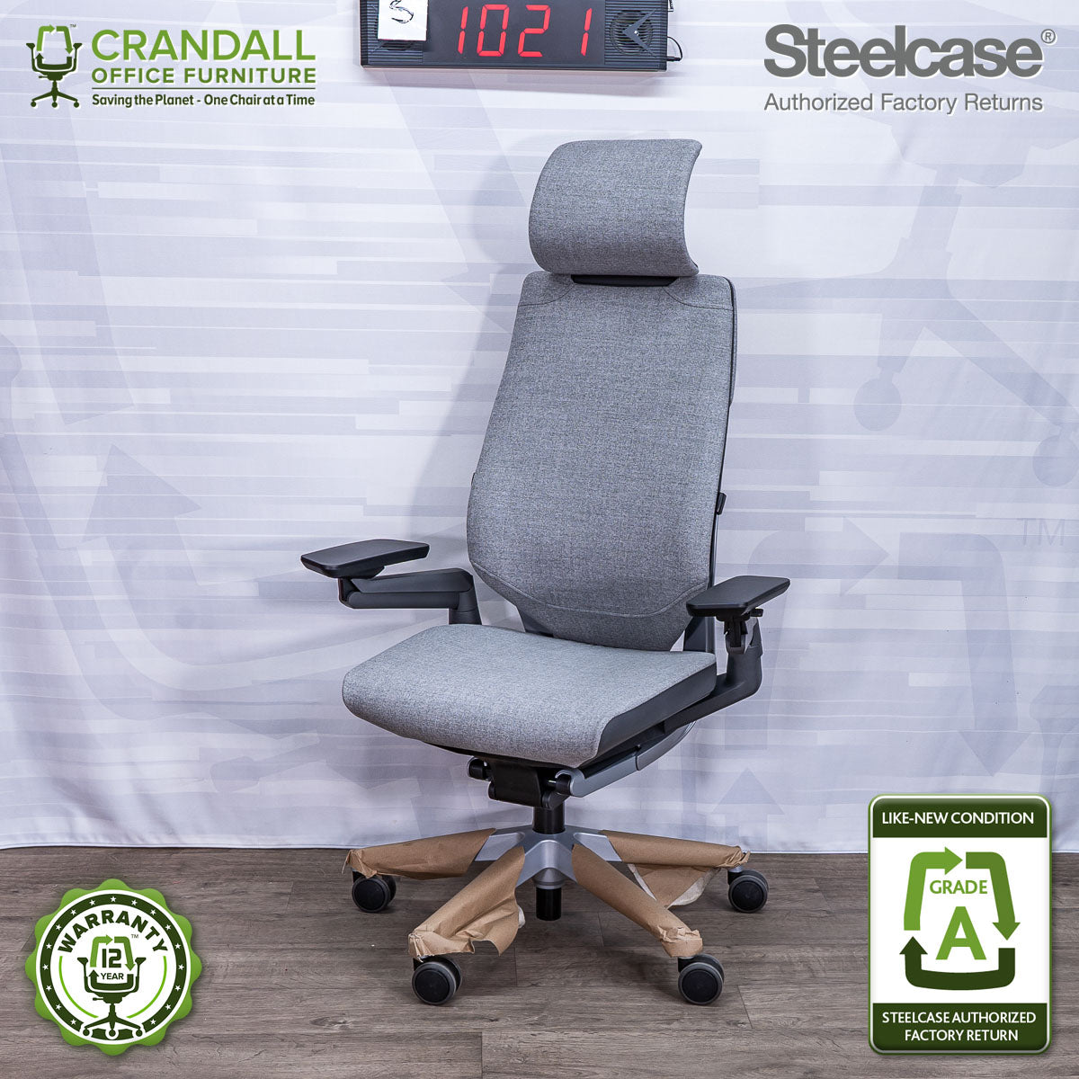 S-1021 - Steelcase Gesture with Headrest - Grade A