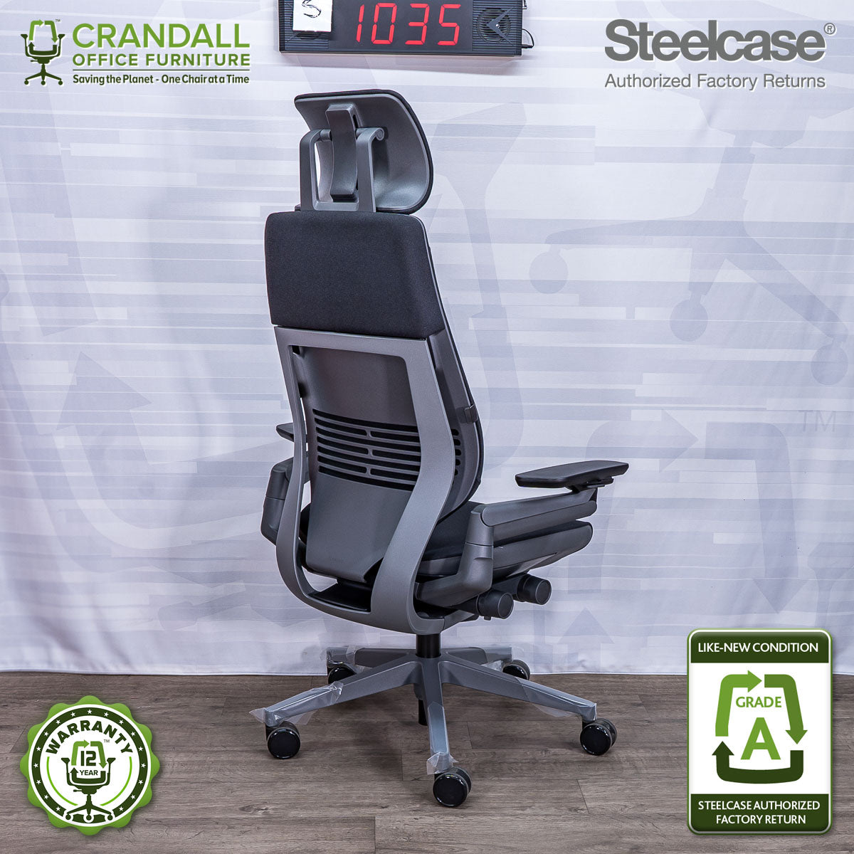 S-1035 - Steelcase Gesture with Headrest - Grade A