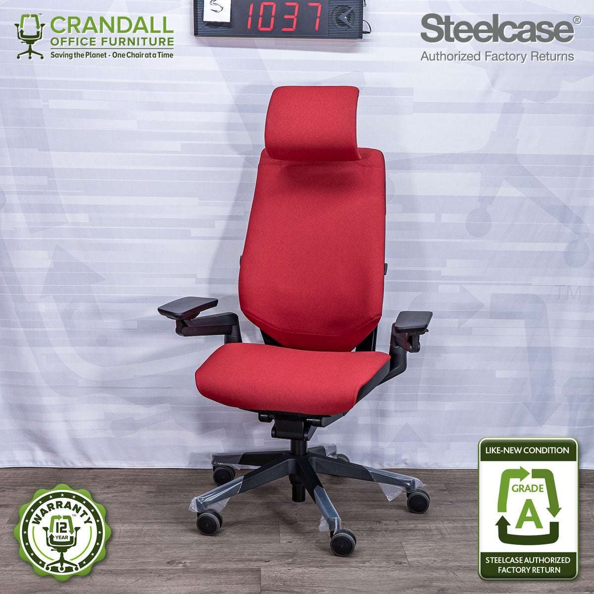 S-1037 - Steelcase Gesture with Headrest - Grade A
