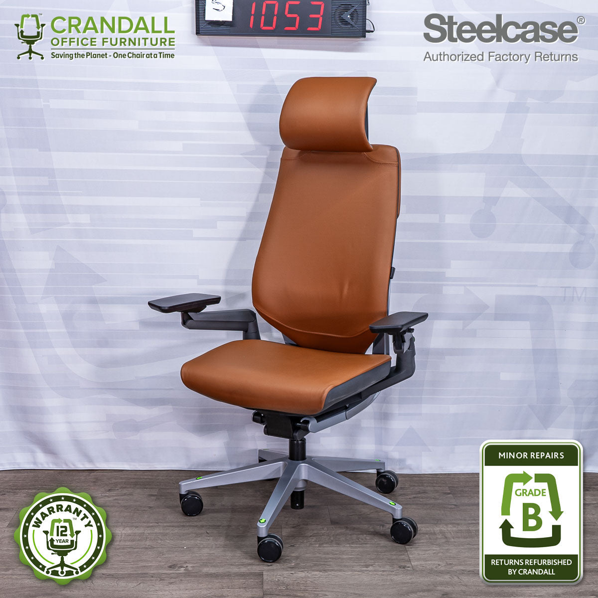 S-1053 - Steelcase Gesture with Headrest - Grade B