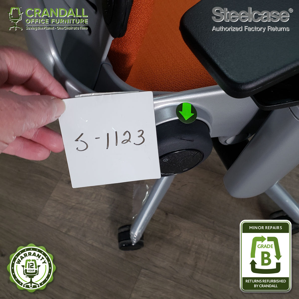 S-1123 - Steelcase V2 Leap - Grade B