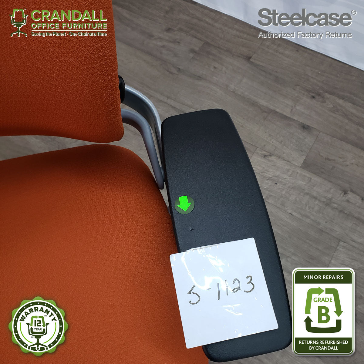 S-1123 - Steelcase V2 Leap - Grade B