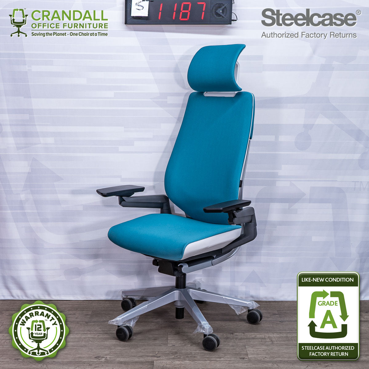 S-1187 - Steelcase Gesture with Headrest - Grade A