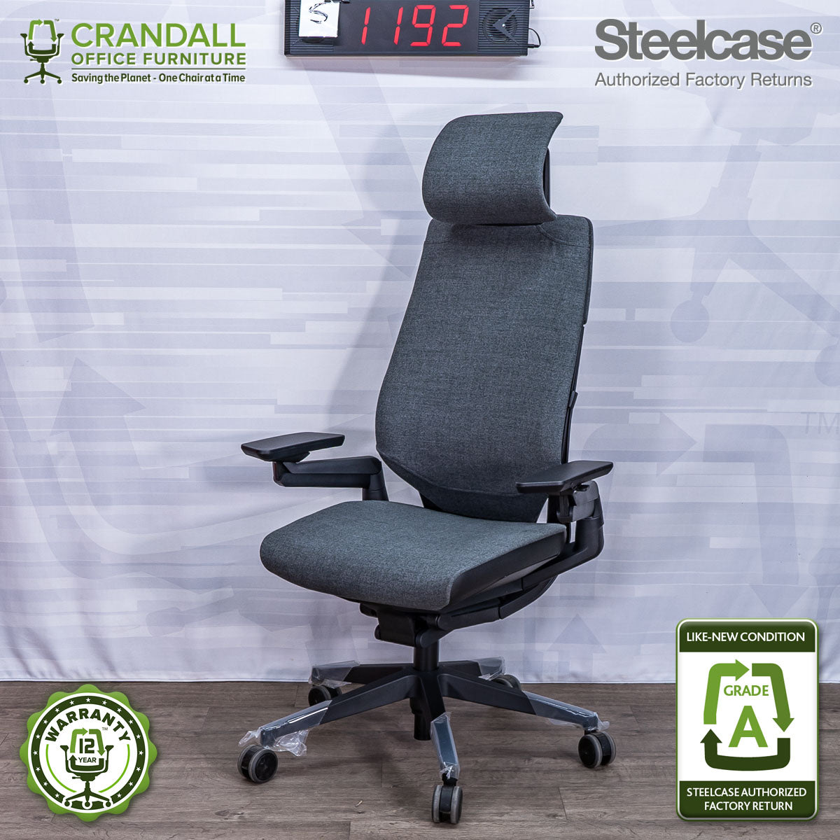S-1192 - Steelcase Gesture with Headrest - Grade A – Crandall Office ...