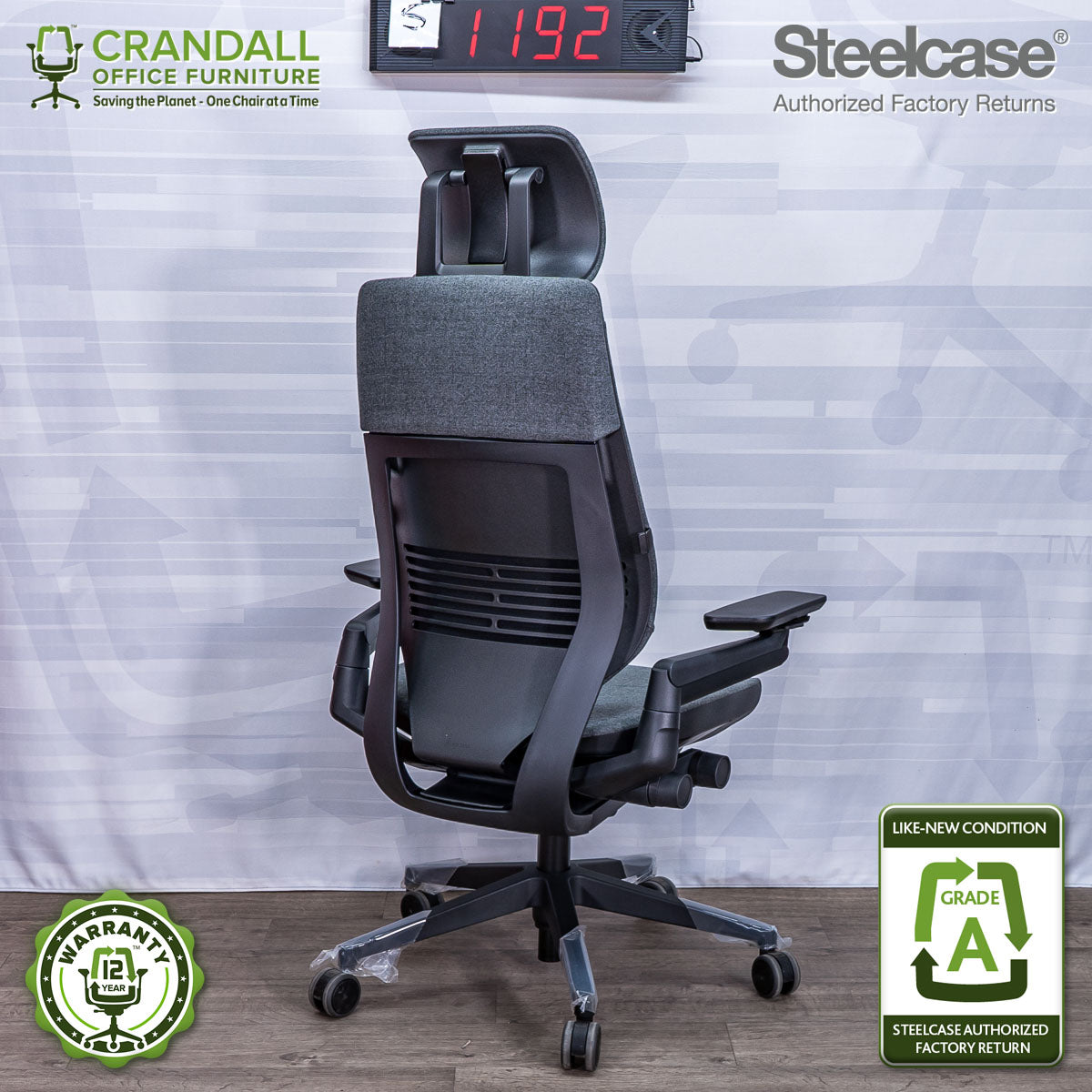 S-1192 - Steelcase Gesture with Headrest - Grade A