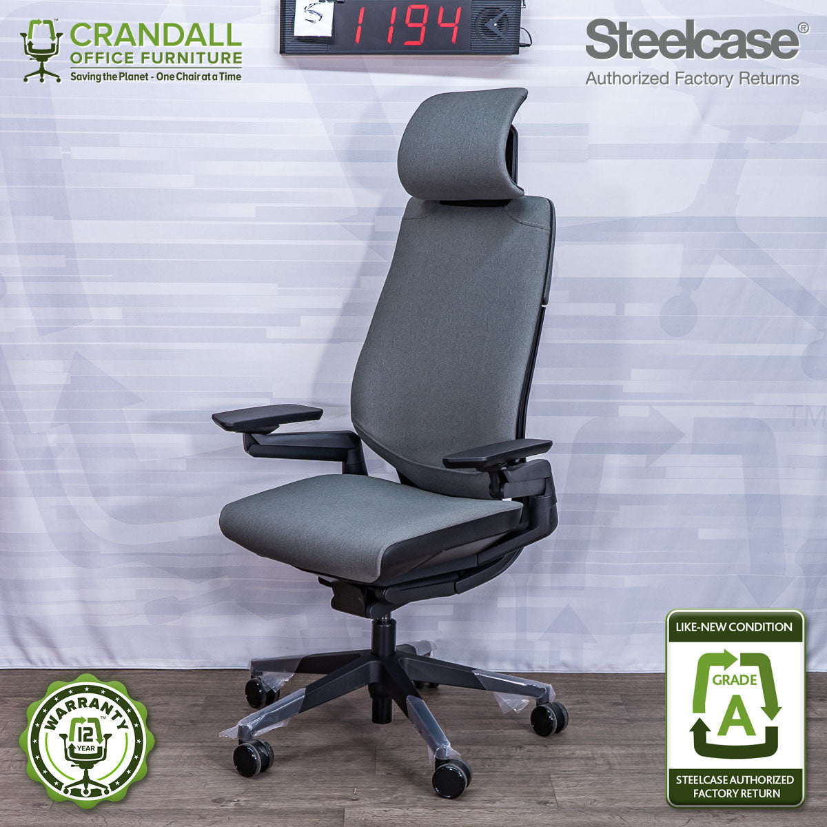 S-1194 - Steelcase Gesture with Headrest - Grade A