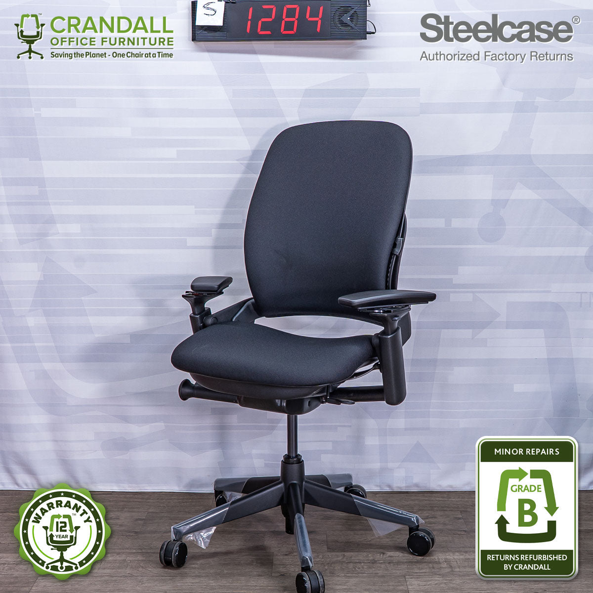S-1284 - Steelcase V2 Leap - Grade B