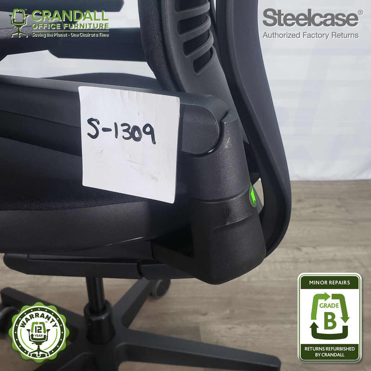 S-1309 - Steelcase Gesture with Headrest - Grade B