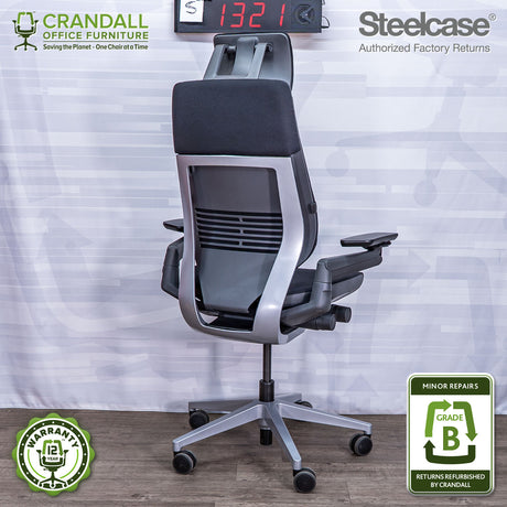 S-1321 - Steelcase Gesture with Headrest - Grade B