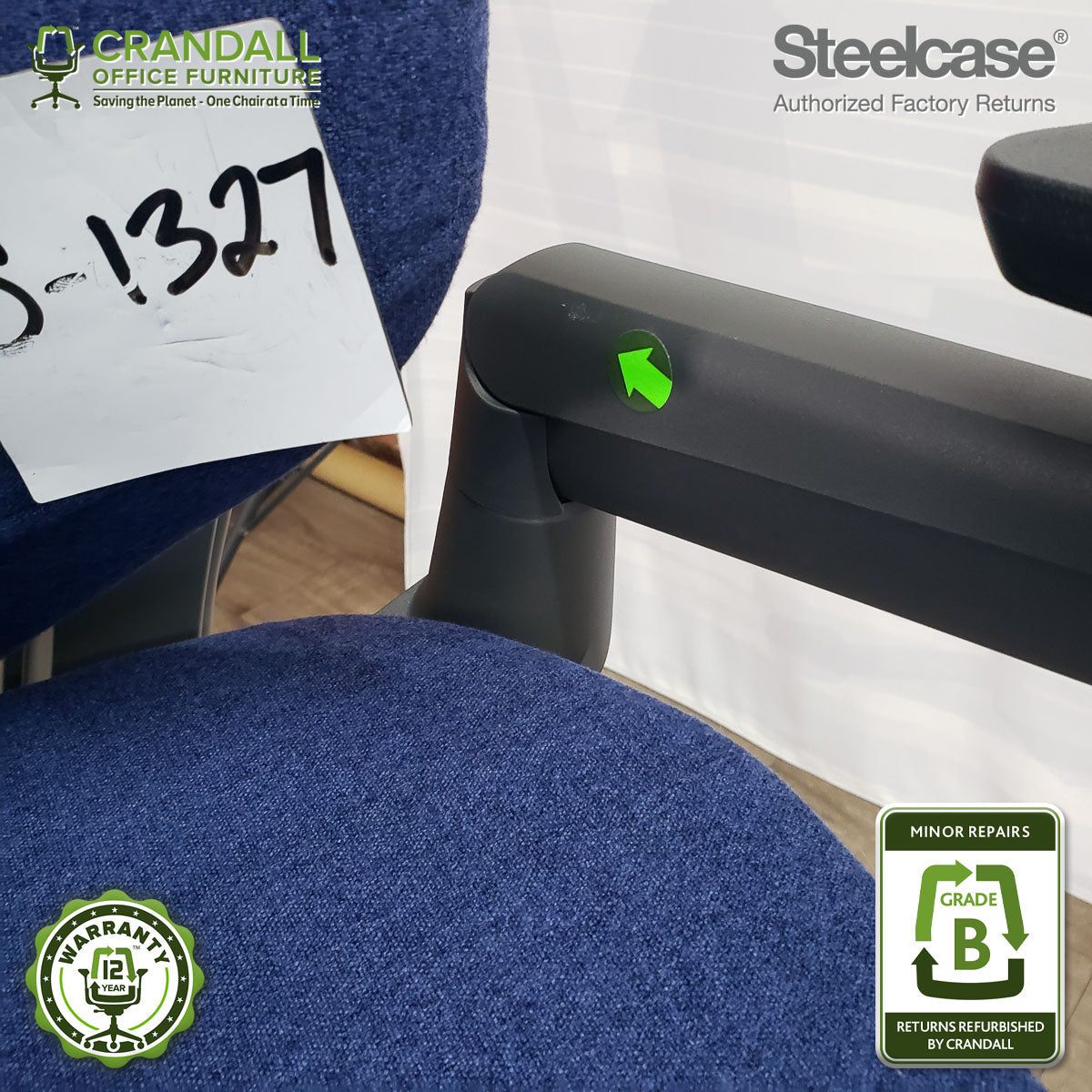 S-1327 - Steelcase Gesture with Headrest - Grade B