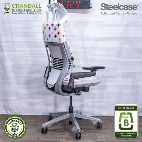 S-1329 - Steelcase Gesture with Headrest - Grade B