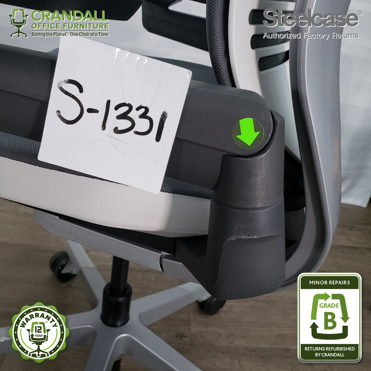 S-1331 - Steelcase Gesture with Headrest - Grade B