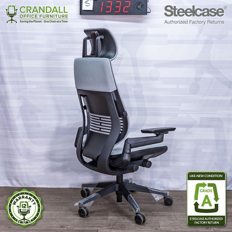 S-1332 - Steelcase Gesture with Headrest - Grade A