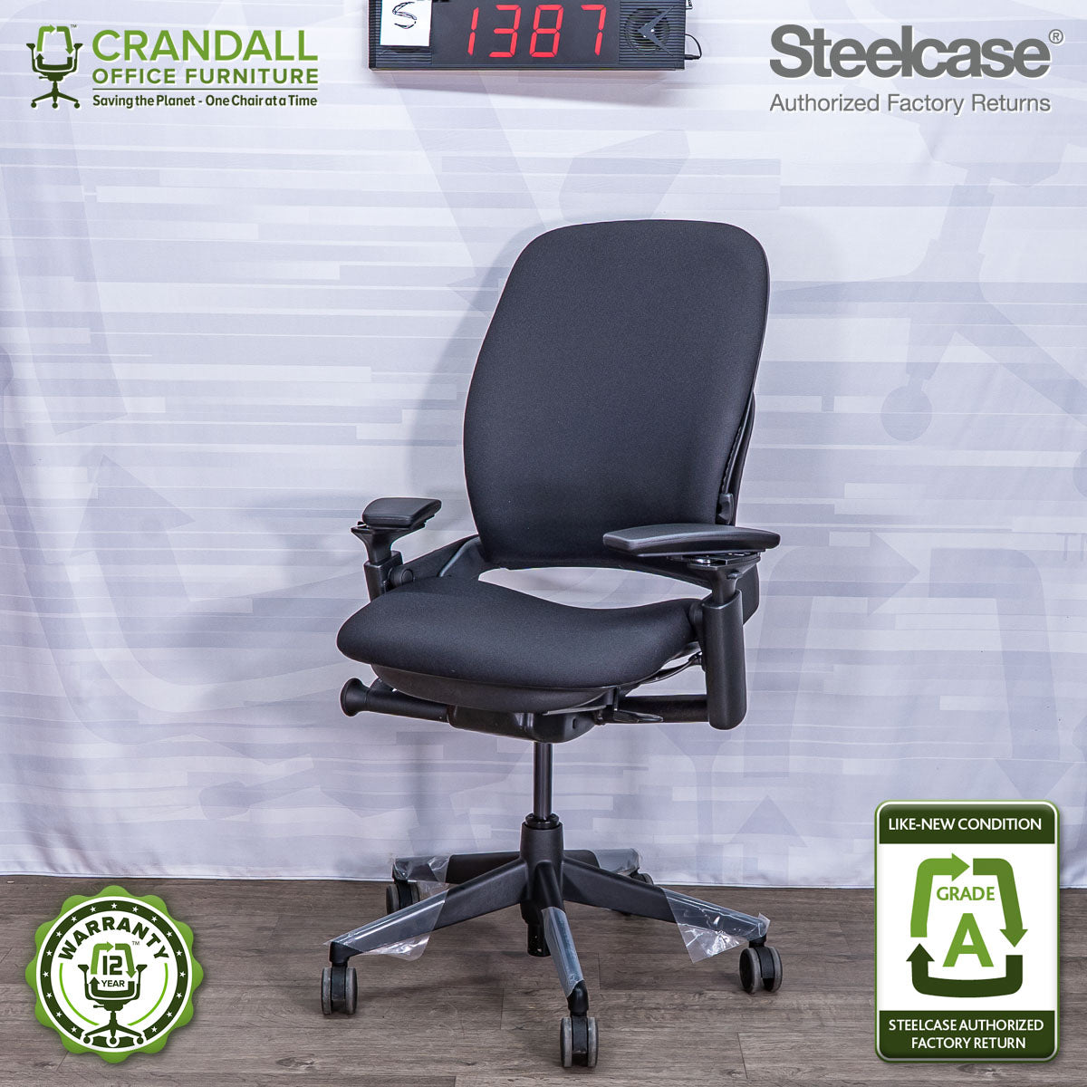 S-1387 - Steelcase V2 Leap  - Grade A