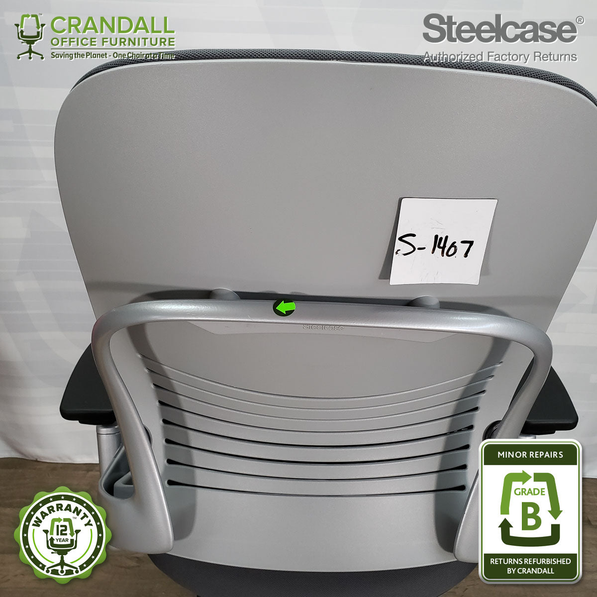 S-1407 - Steelcase V2 Leap  - Grade B