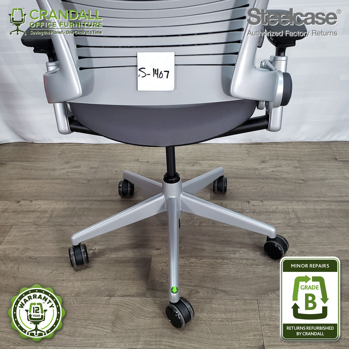 S-1407 - Steelcase V2 Leap  - Grade B