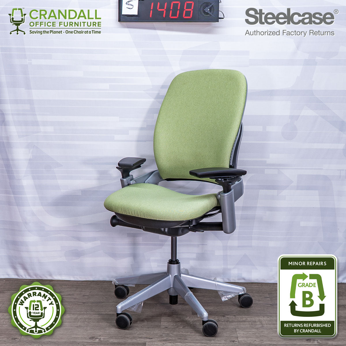 S-1408 - Steelcase V2 Leap  - Grade B