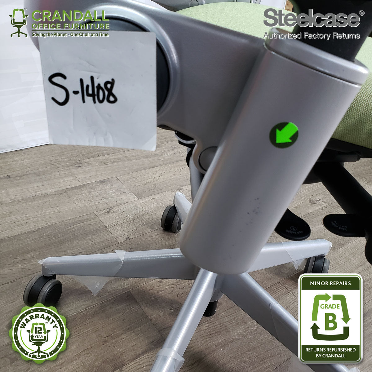 S-1408 - Steelcase V2 Leap  - Grade B