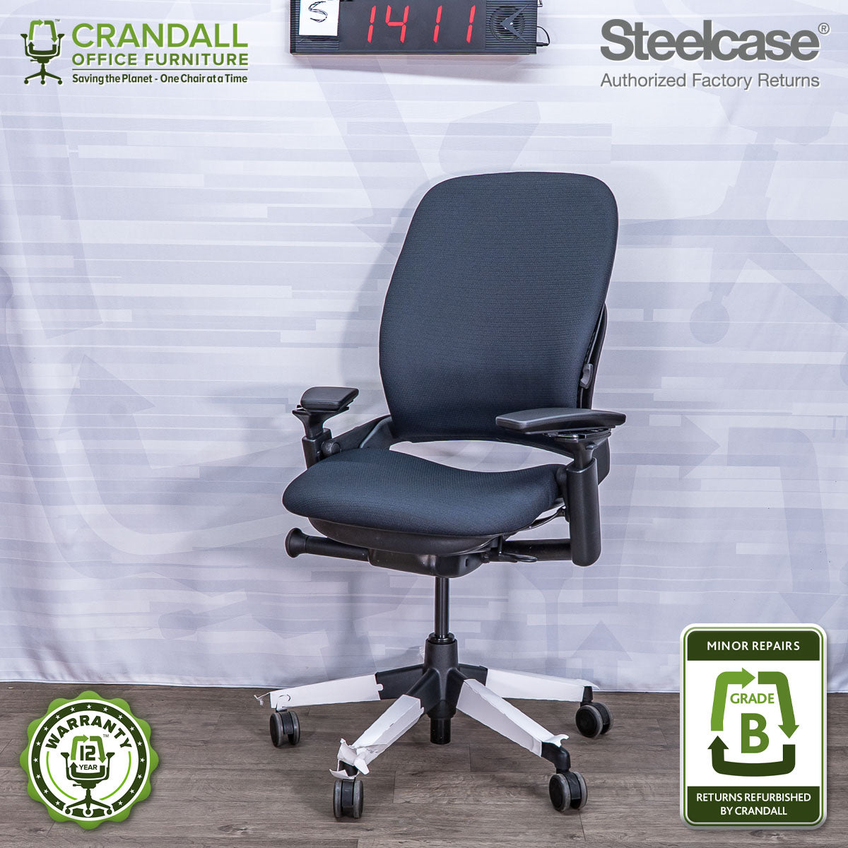 S-1411 - Steelcase V2 Leap  - Grade B